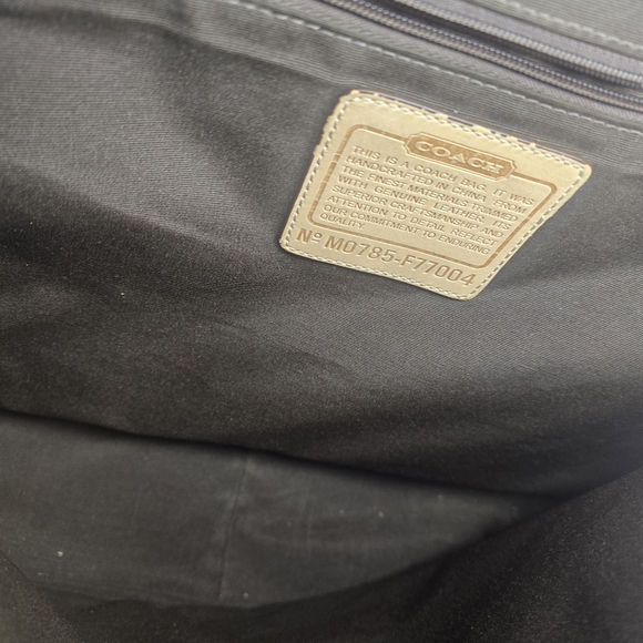 Coach Signature Hudson Commuter Messenger Bag Tan Laptop Diaper Travel - Picture 13 of 13